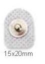 Samoprzylepna elektroda odbiorcza EMG / ENG żelowana z klipsem - 15x20 mm - 20 szt.
